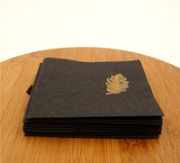 Serviette en papier de soie Serviettes et serviettes Airlaid Paper Chine avec un design personnalisé 2024 Vente en gros Air-laid Noir Imprimé 1 pli
