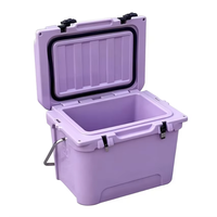 Glacière rotomoulée 20QT avec logo personnalisé, glacière en LLDPE avec paroi épaisse en PU et protection UV pour le camping