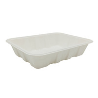Plateau de voyage jetable en canne à sucre, biodégradable et compostable