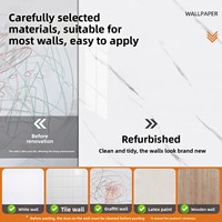 Autocollants muraux en PVC plaqué or effet marbre pour la décoration de la chambre, de la cuisine et de la salle de bain