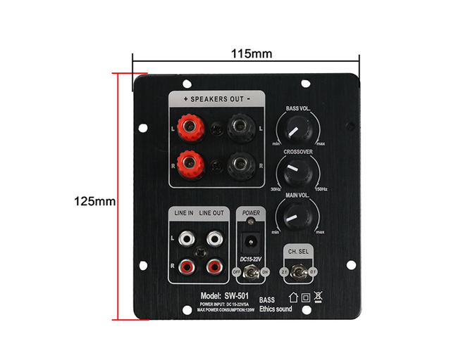 2.1 Subwoofer Speaker Amplifier Board TPA3118 Audio 30W*2 +60W Sub AMP With Independent 2.0 Output