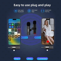 Mini Microphone Sans Fil Lavalier K15 pour iPhone Android Appareil Photo, Micro Clip Professionnel à Réduction de Bruit pour Enregistrement