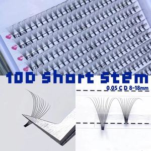 Ventilateurs préfabriqués <span class=keywords><strong>cils</strong></span> 5d 6d 10d thermocollés tige courte pré-faites extensions de <span class=keywords><strong>cils</strong></span> de volume ventilés - Product Image 5
