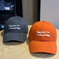 Casquette de baseball brodée avec lettres, ajustable, 6 panneaux, en sergé de coton, style Dad Hat, à large bord, pour le quotidien et les activités de plein air
