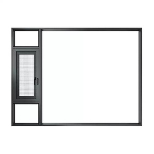 Fenêtre à battant en aluminium à rupture de pont thermique Série 80, moderne, simple ou double vitrage, à fermeture vers l'intérieur, insonorisée et coupe-vent - Product Image 4
