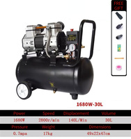 Compresseur d'air silencieux sans huile portable 220V, haute pression 8 bars, réservoir 50L, faible bruit pour usage industriel et domestique