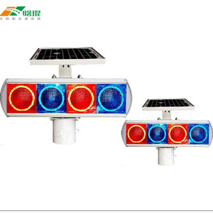 Hankun Solar Flashing Warning <b>Light</b> HK-JB203B <b>Pole</b> Mount IP65 LED Traffic Safety Signal - Product Image 2