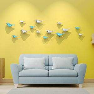 राल कला शिल्प इलेक्ट्रोप्लेटिंग बर्ड दीवार कला सजावट के लिए आधुनिक घर सजावट के लिए पक्षी - Product Image 3