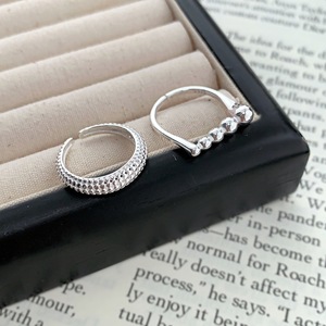 S925 Sterling Silver Round Bead <b>Ring</b> <b>Adjustable</b> Textured Design Unisex Everyday Wear - Product Image 3