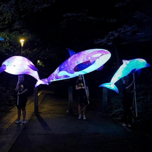 Flying Design Aufblasbarer Wal Meeres tier Benutzer definierte Größe Aufblasbare Decke Hängende Wal fisch Modell für die Förderung - Product Image 1