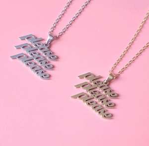 Inspire Jewelry Acero inoxidable personalizado Please Script Sabrina Carpenter inspirado collar con cadena ajustable para mujer - Product Image 2