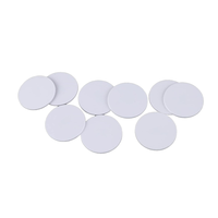Blanc rond 25MM 30MM 35MM 50MM imprimable 215 puce réinscriptible NFC cartes de pièces en plastique Programmable QR Code NFC étiquette