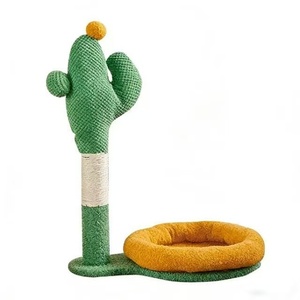 โครงปีนป่ายแมวรูปกระบองเพชรแบบใหม่ ต้นไม้แมวอเนกประสงค์ แข็งแรง ทนทาน อุปกรณ์สัตว์เลี้ยงสำหรับแมว ของเล่นแมว ต้นไม้ปีนป่ายแบบตั้งพื้น - Product Image 1