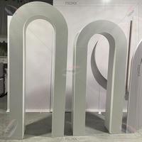 Support d'arche de toile de fond rond en PVC blanc, design populaire, pour mariage, en promotion