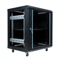 Armoire serveur 12U 19 pouces 600*600*450mm, montage au sol/mural, avec porte en verre trempé, acier SPCC, protection IP20, en stock.
