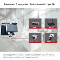Tour de vidéosurveillance mobile solaire BIGLUX alimentée par énergie solaire avec base métallique creuse et mât télescopique de 4 m pour les parkings