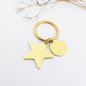 Sao Móc Khóa Kim Loại <span class=keywords><strong>Keychain</strong></span> Aros De Oro De 18 Kilates Sao <span class=keywords><strong>Keychain</strong></span> Clasp Joyer Một Acero Inoxidable Moda - Product Image 4