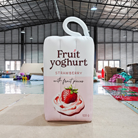 Yaourt publicitaire géant en PVC gonflable personnalisé OEM pour la publicité, modèle de bouteille 3D gonflable à vendre, événement festif, durable