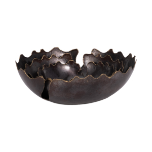 Set di 3 ciotole decorative nere in metallo per centrotavola, decorazioni per la casa, bancone della cucina, tavolino da caffè - Product Image 4