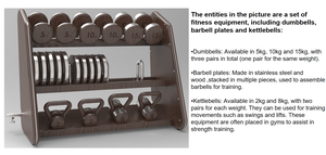 Pesas Libres de Lujo de Alta Gama en Acero Inoxidable Combinación de Mancuernas / Barras / Pesas Rusas para Potentes Sets de Fitness en Madera - Product Image 2