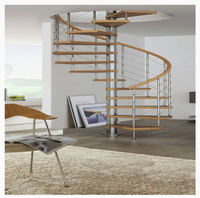 Escaliers en spirale métalliques modernes pour intérieur et extérieur, escaliers rotatifs avec garde-corps pour application en appartement