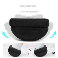 Coussin de repose-pieds ergonomique réglable en mousse à mémoire de forme Oreiller de chaise de bureau Support de voyage Oreiller de jambe portable