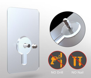 10-paquete barato transparente inoxidable gratuito uñas de montaje <span class=keywords><strong>en</strong></span> pared autoadhesivo pegajoso ganchos - Product Image 4