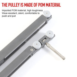 <span class=keywords><strong>Rail</strong></span> de rangement Raccords intérieurs Accessoires Rouleaux de cuisine Montage suspendu Quincaillerie coulissante murale Portes en verre pour armoire - Product Image 3