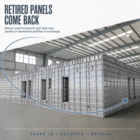 Panneau d'angle extérieur en aluminium pour coffrage mural 6061 T6, revêtement poudré, haute résistance, design contemporain, coins de mur extérieur