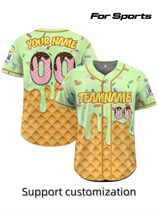 Maillot de baseball personnalisé avec logo, nom et numéro pour hommes et femmes, sublimation, manches courtes, entraînement, respirant, séchage rapide - Product Image 4
