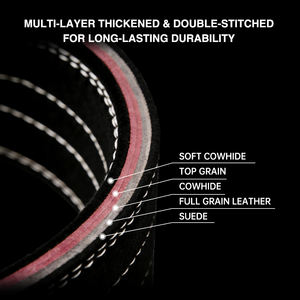 MKAS <span class=keywords><strong>Ceinture</strong></span> d'haltérophilie en cuir de vachette personnalisée <span class=keywords><strong>Ceinture</strong></span> d'entraînement avec <span class=keywords><strong>ceinture</strong></span> de soutien lombaire Ceintures d'haltérophilie pour le fitness - Product Image 4