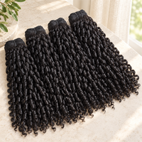 Lot de Cheveux Humains Vierges Cambodgiens Grade 12A, Bouclés Pixie, Double Drawn, pour Tissage, Vente en Gros