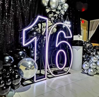 Lettres lumineuses néon RGB 3D pliables - Enseigne LED illuminée pliable pour événements
