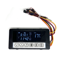 ShenLan 12V 5A 60W Désembueur intelligent à capteur tactile anti-buée pour miroir, avec affichage de l'heure/température, 6 touches, trois couleurs, indice de protection IP24