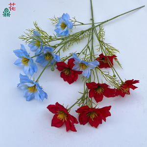 Fleurs artificielles en soie, couleurs mélangées, réalistes, faites à la main, pour décoration de mariage - Product Image 3