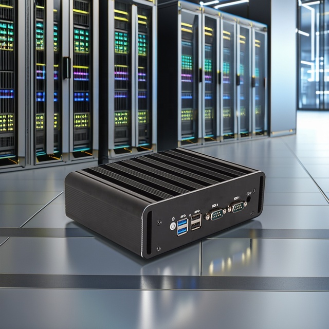 New 12GEN N100 Industrial Mini PC Intel Quad Core 4 LAN 2.5G DDR4 16GB SSD Fanless Firewall with US Plug EU JP AU UK