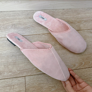 <span class=keywords><strong>Mules</strong></span> en fourrure chaudes pour femmes, printemps-automne, confortables, sans dos, plates, décontractées, à enfiler, à <span class=keywords><strong>talon</strong></span> bas, mocassins - Product Image 3