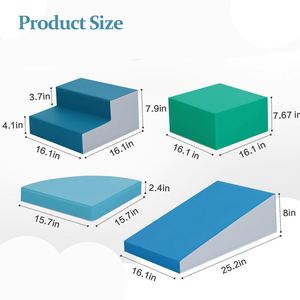 Équipement de divertissement intérieur de haute qualité, 6 pièces, couverture en cuir PU, mousse souple, jouets d'escalade lavables pour enfants, utilisation à domicile - Product Image 3
