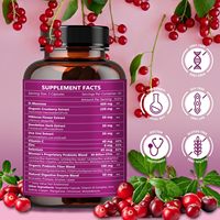 Paquet OEM de capsules UTI pour femmes formulées avec des herbes naturelles Probiotiques canneberge pissenlit Uva Ursi pour la santé des femmes