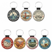 Porte-clés rond à sublimation vierge avec dos pailleté, personnalisable avec photo, cadeau d'Halloween