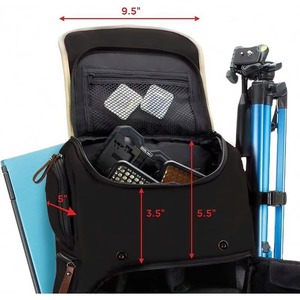 Mochila de fotografía con espacio para cámara y portátil de 15.6 pulgadas, almacenamiento para accesorios y soporte para trípode (muestra gratuita) - Product Image 3
