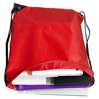 Sac à dos personnalisable en nylon avec cordon de serrage et poche avant zippée pour la gym, l'école, les sports d'équipe et les événements promotionnels – Vente en gros