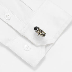 Boutons de manchette en laiton émaillé rectangulaires vintage français pour chemise d'homme, boutons de manchette décontractés pour chemise d'affaires pour homme - Product Image 3