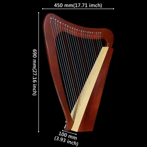 23 cordas harpa irlandesa clássica mini harp, instrumento musical artesanal para iniciantes estudantes