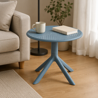Table basse en plastique PP ronde mini, couleurs personnalisées, vente en gros, idéale pour restaurants et salles à manger