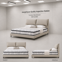 Lit moderne en cuir véritable avec cadre en bois massif, lit double king size, mobilier de chambre à coucher, vente en gros, déstockage, directement de l'usine