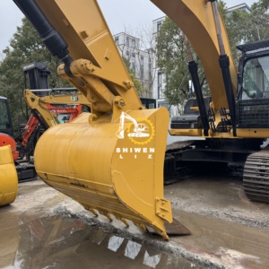 Excavatrice d'occasion à bas prix Cat329D2L du Japon, machine de terrassement de 29 tonnes, excavatrice d'occasion Cat 329D2L à vendre, couleur jaune - Product Image 2