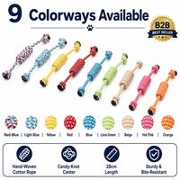 Jouet pour chien en corde de coton naturel pour mâcheurs agressifs, jeu de la corde, double nœud, nettoyage des dents, balle interactive pour chiens de grande taille