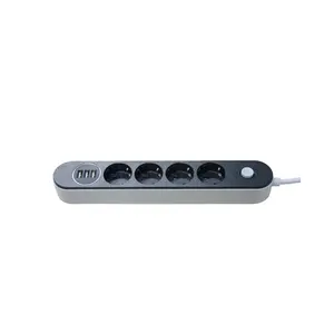 EU-Standard USB-Steckdosen leiste mit 4-Wege-Steckdosen und 3 USB-Steckplätzen für Verlängerung kabel mit einem Ein/Aus-Schalter 1,5 m Verlängerung stecker