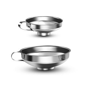 Funil de funil líquido multifuncional, de aço inoxidável, boca larga, concha, funil - Product Image 3